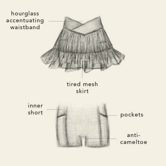 Ballerina Skort from Blogilates in Light Blue- Large NWT - Picture 4 of 10